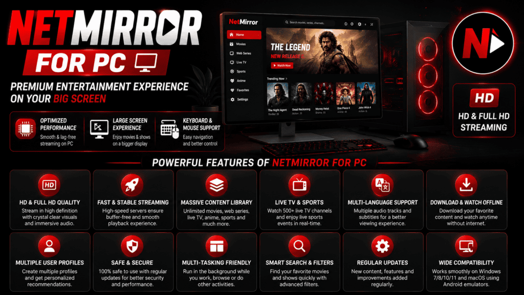 Key Features of NetMirror for PC